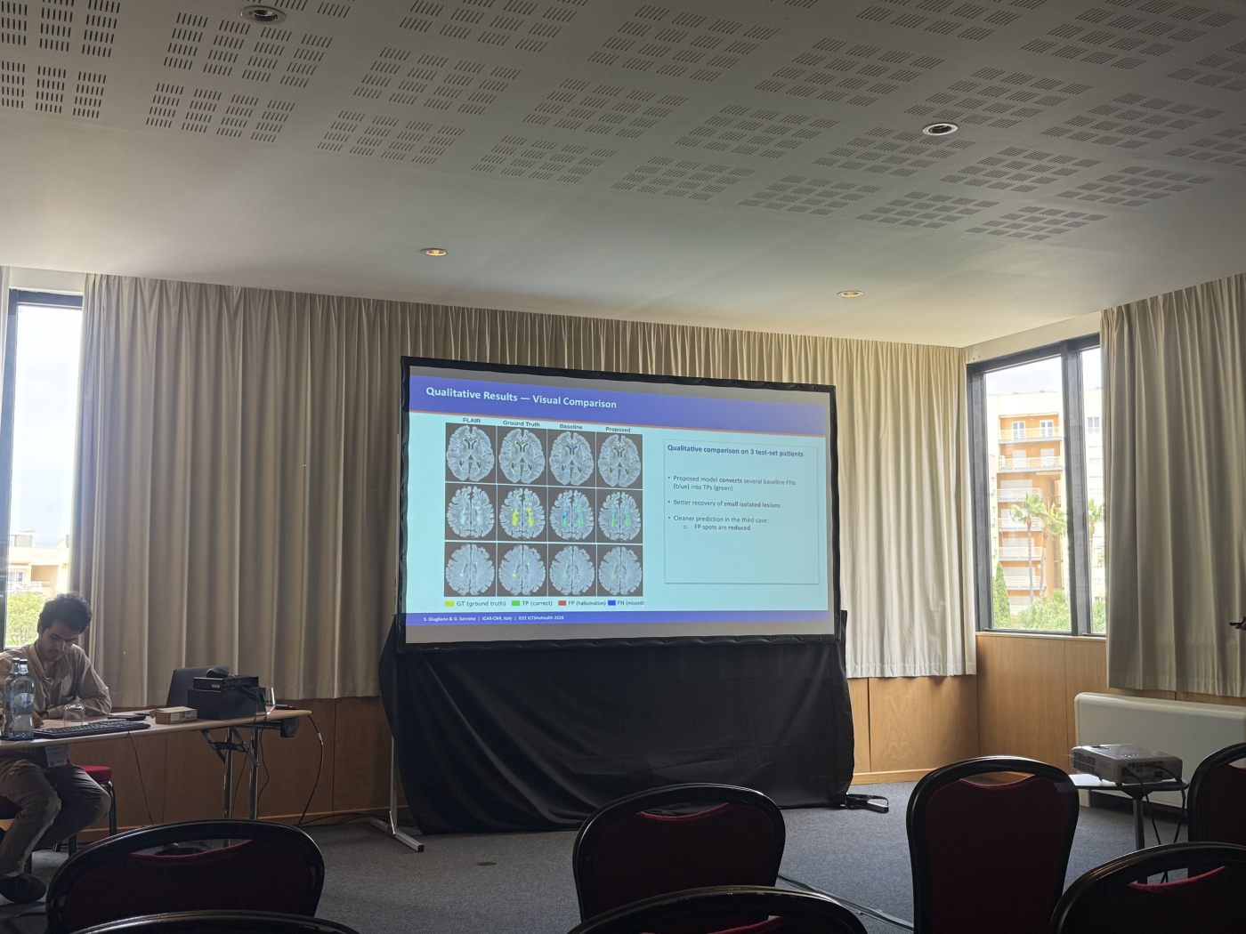 Hesam Hakimnejad chairing a session at ICTS4eHealth 2026